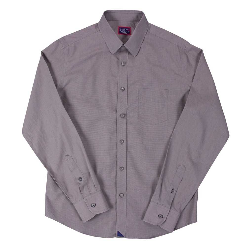 UNTUCKit Sangiovese Mens M Slim Fit Wrinkle Free Shirt Grey - Picture 2 of 12